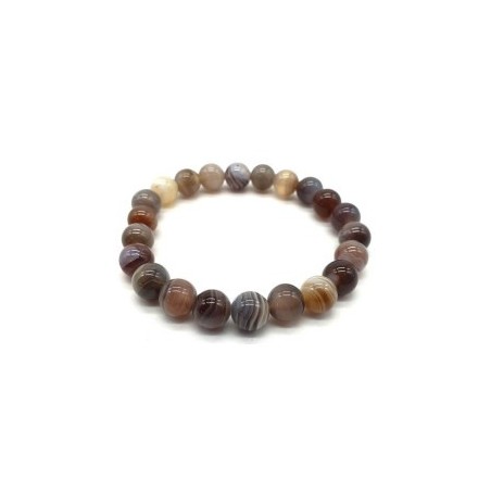 Bracelet en Agate Botswana – Élégance Naturelle et Sérénité