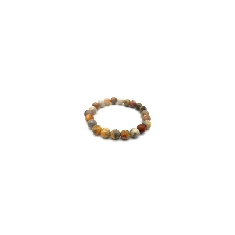 Bracelet en Agate Crazy Lace – Joie, Vitalité & Protection Bracelet en Agate Crazy Lace – Joie, Vitalité & Protection