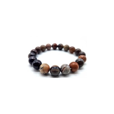 Bracelet Agate Fossile