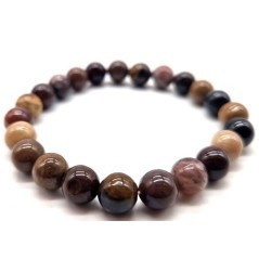 Bracelet en Agate Fossile – Ancrage, Sagesse & Connexion à la Terre