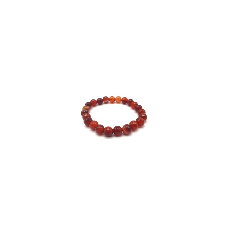 Bracelet en Cornaline Rubanée Naturelle – Énergie, Créativité & Confiance Bracelet en Cornaline Rubanée Naturelle – Énergie, Créativité & Confiance