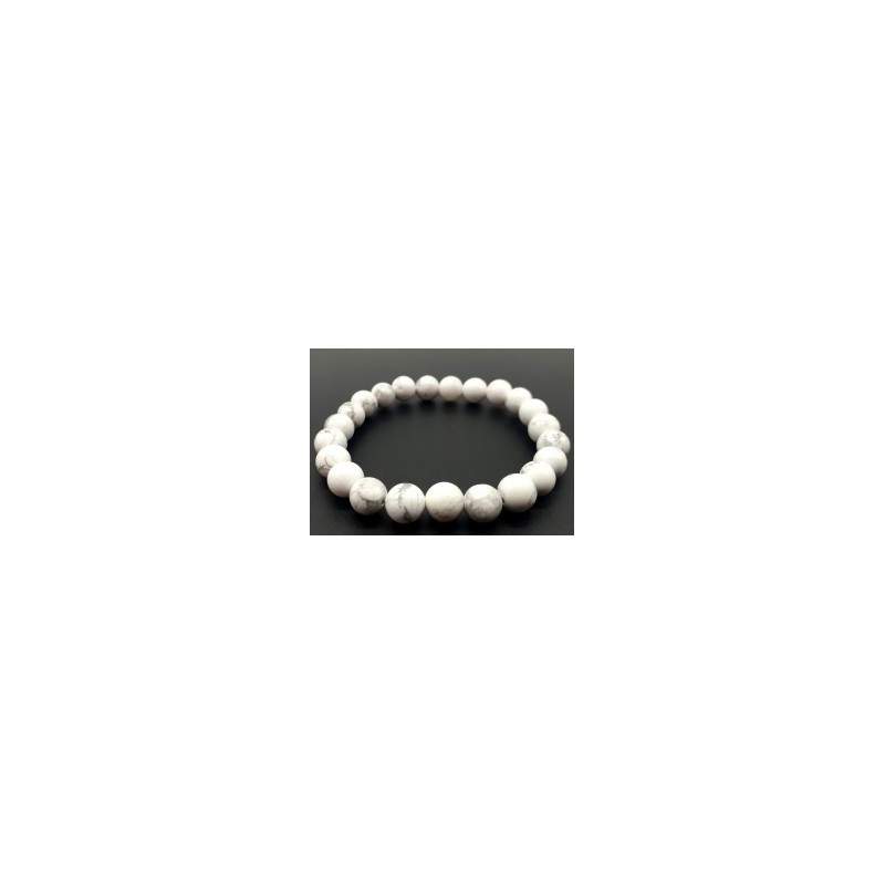 Bracelet en Howlite – Calme Intérieur, Apaisement & Équilibre Émotionnel Bracelet en Howlite – Calme Intérieur, Apaisement & Équilibre Émotionnel