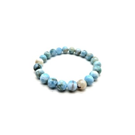 Bracelet en Larimar – Sérénité, Communication & Harmonie Intérieure