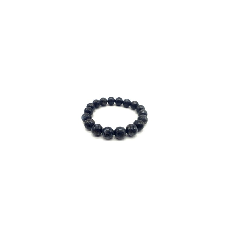 Bracelet en larvikite naturelle | Pierre d’ancrage et de clarté mentale | Spiritual-Deity