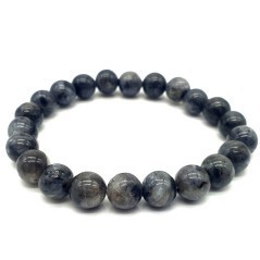 Bracelet en larvikite naturelle | Pierre d’ancrage et de clarté mentale | Spiritual-Deity
