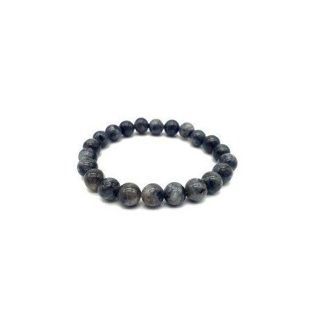 Bracelet en larvikite – Pierre de protection mentale et ancrage intérieur