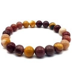 Bracelet en jaspe mokaite naturel | Pierre de vitalité et de décision | Spiritual-Deity