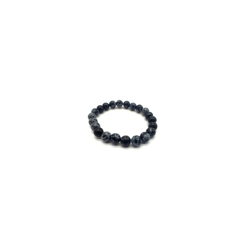 Bracelet en obsidienne neige – Équilibre & clarté mentale Bracelet en obsidienne neige – Équilibre & clarté mentale