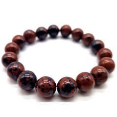 Bracelet en obsidienne acajou naturelle – Ancrage & protection | Spiritual-Deity