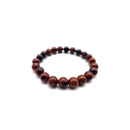 Bracelet en obsidienne acajou – Protection & ancrage
