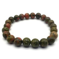 Bracelet en unakite – Pierre d’équilibre, de guérison émotionnelle et d’ancrage doux