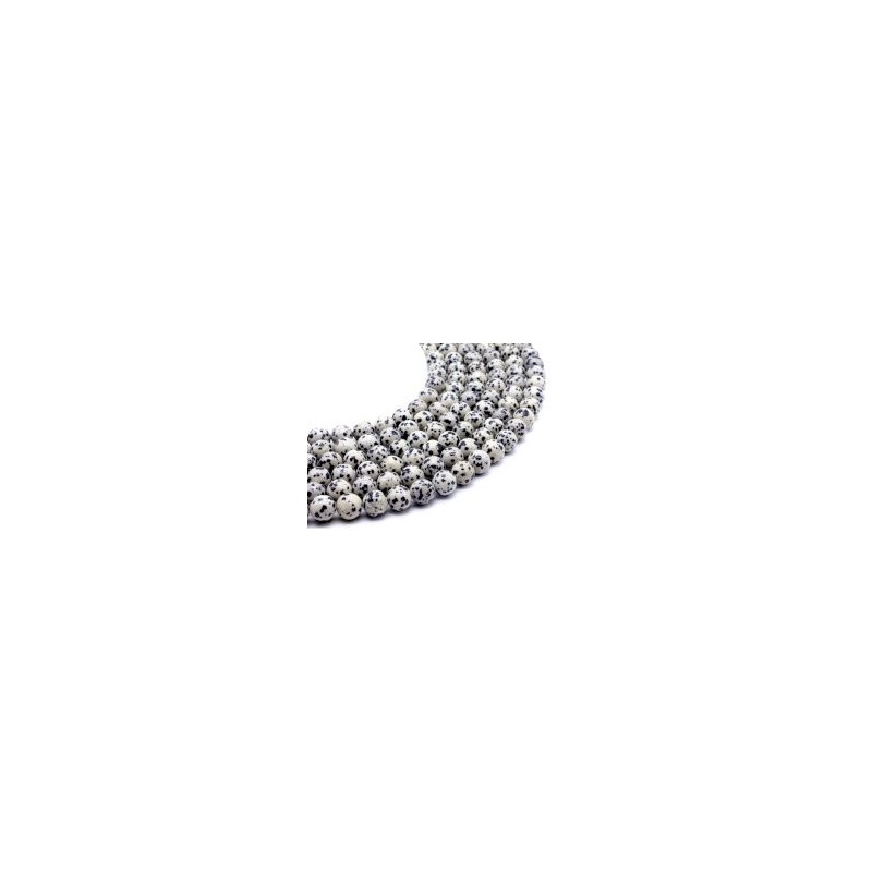 Fil de Perles Jaspe Dalmatien