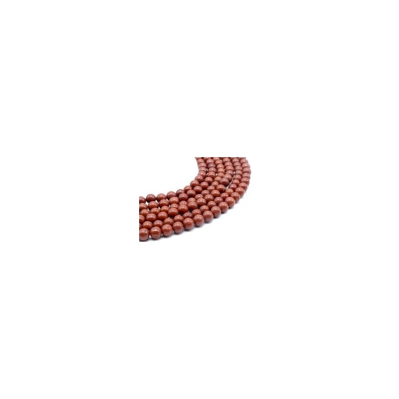 Fil de Perles Jaspe Rouge