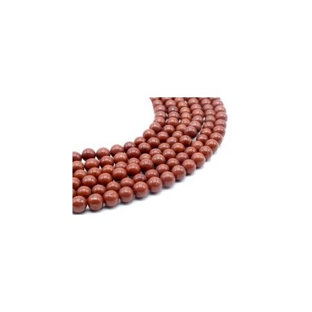 Fil de Perles Jaspe Rouge