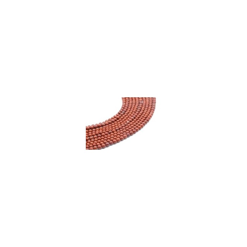 Fil de Perles Jaspe Rouge