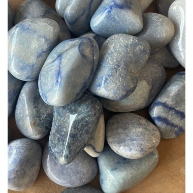 Pierre Roulée en Quartz Bleu