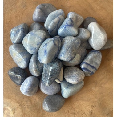 Pierre Roulée en Quartz Bleu