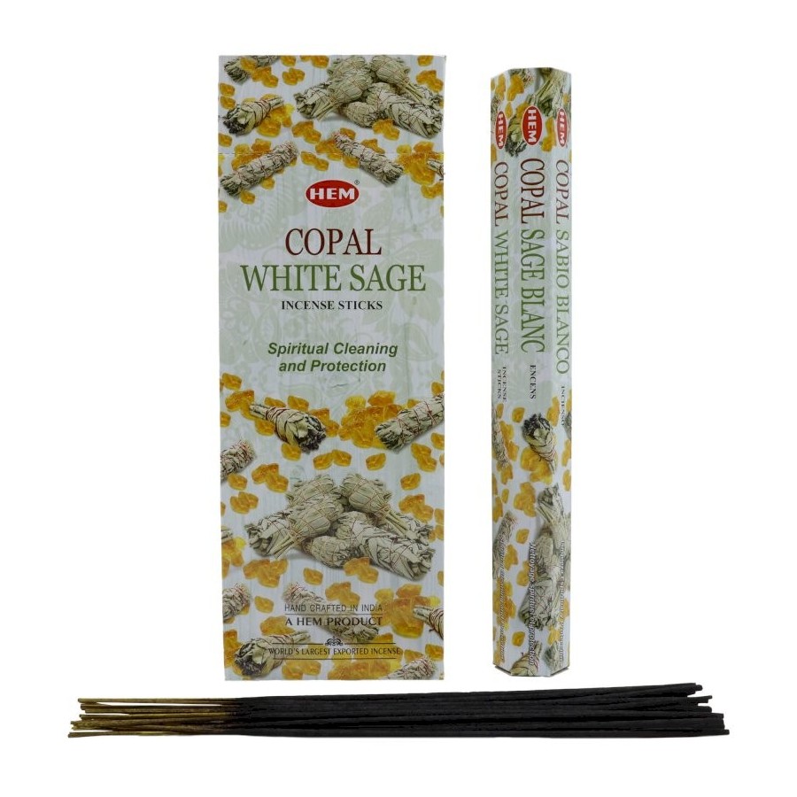Encens HEM Sauge Blanche & Copal | Purification & Rituel Encens HEM Sauge Blanche & Copal | Purification & Rituel