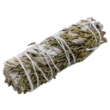 Fagot Sauge Blanche & Genévrier 11 cm – Purification & protection énergétique | Spiritual-Deity