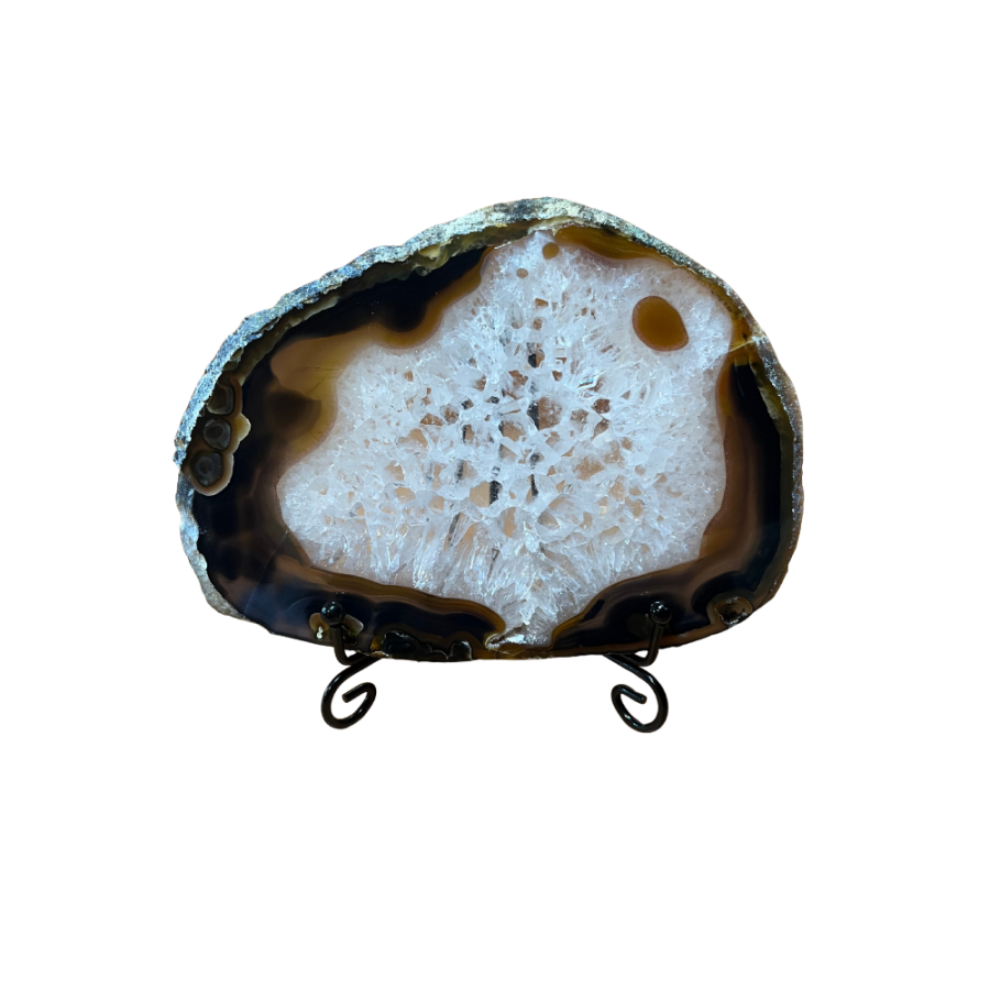 Tranche Agate Brésil 236g avec support | Spiritual-Deity Tranche Agate Brésil 236g avec support | Spiritual-Deity