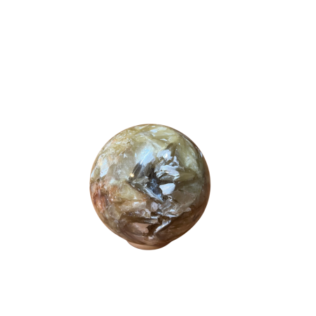 Sphère en Mica Doré 472 g – 6,7 cm
