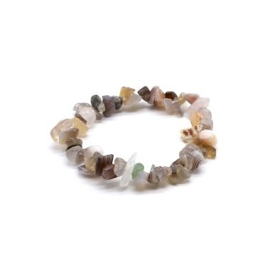 Bracelet perles chips en pierre naturelle Agate Botswana – Spiritual-Deity