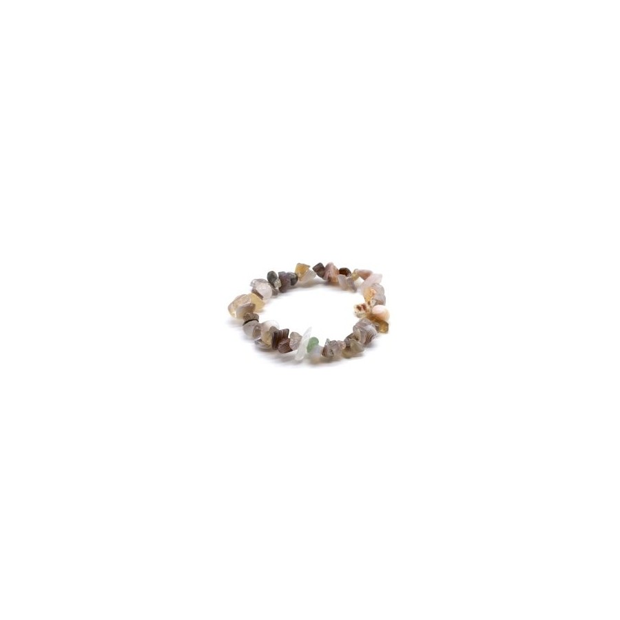 Bracelet perles chips en pierre naturelle Agate Botswana – Spiritual-Deity