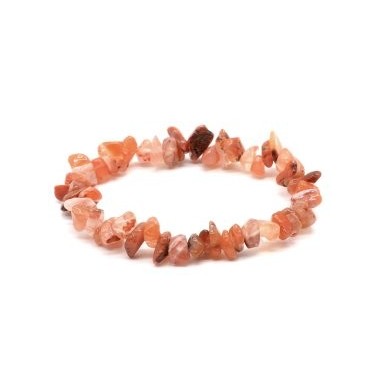 Bracelet perles chips en pierre naturelle Aventurine Orange – Spiritual-Deity