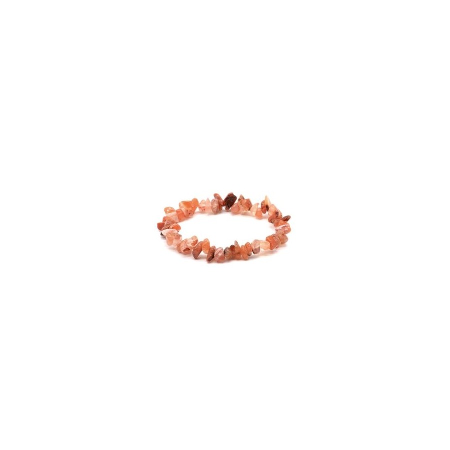 Bracelet perles chips en pierre naturelle Aventurine Orange – Spiritual-Deity Bracelet perles chips en pierre naturelle Aventurine Orange – Spiritual-Deity