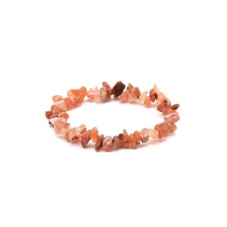 Bracelet perles chips Aventurine Orange