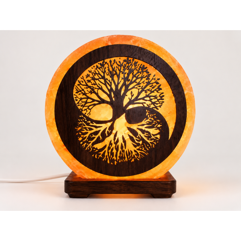 Lampe de sel Arbre de Vie Yin-Yang 5 kg sur socle en bois – Spiritual Deity Lampe de sel Arbre de Vie Yin-Yang 5 kg sur socle en bois – Spiritual Deity