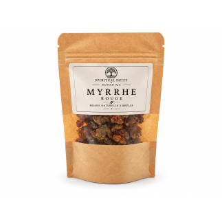 Sachet de 40 g de résine naturelle de myrrhe rouge Spiritual Deity Botanica