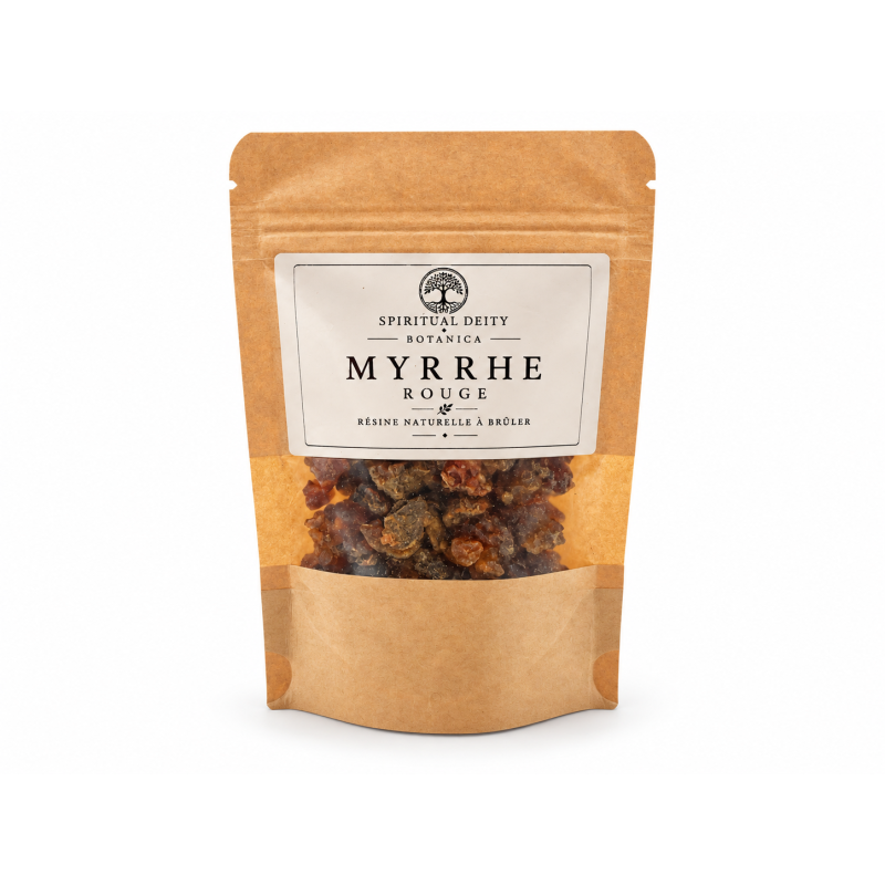 Sachet de 40 g de résine naturelle de myrrhe rouge Spiritual Deity Botanica Sachet de 40 g de résine naturelle de myrrhe rouge Spiritual Deity Botanica