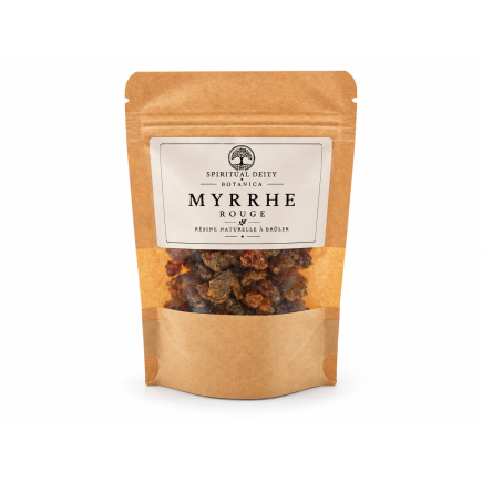 Sachet de 40 g de résine naturelle de myrrhe rouge Spiritual Deity Botanica