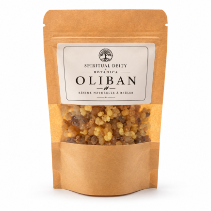 Sachet de résine naturelle d’oliban en grains, Spiritual Deity Botanica, 40 g.