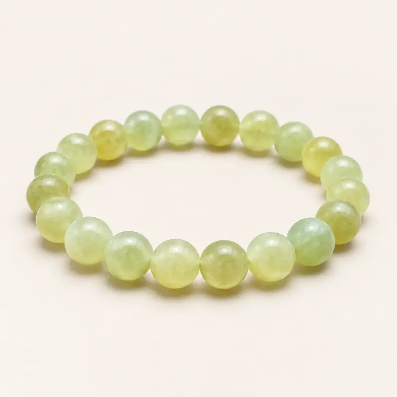 Bracelet en jade vert, perles rondes de 8 mm Bracelet en jade vert, perles rondes de 8 mm