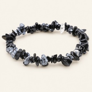 Bracelet baroque en obsidienne neige Bracelet baroque en obsidienne neige