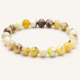 Bracelet Opale Jaune 8 mm d’Australie | Spiritual Deity