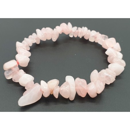 Bracelet Chips Quartz Rose