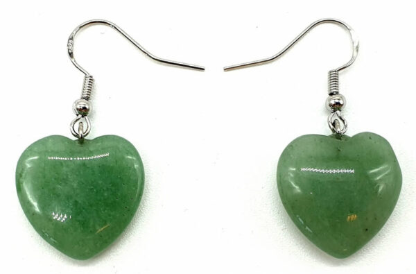 Boucles d'oreilles Coeur Aventurine 4cm