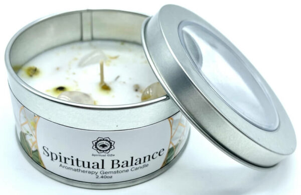 Bougie Green Tree 'Equilibre Spirituel' Cristal de Roche + Jasmin 70g