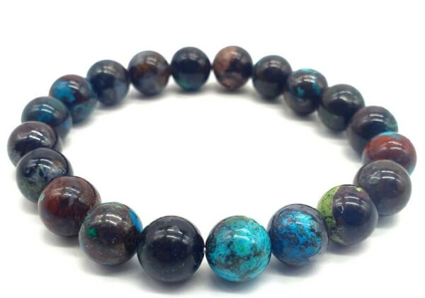 Bracelet Chrysocolle 'AA' perles 10mm