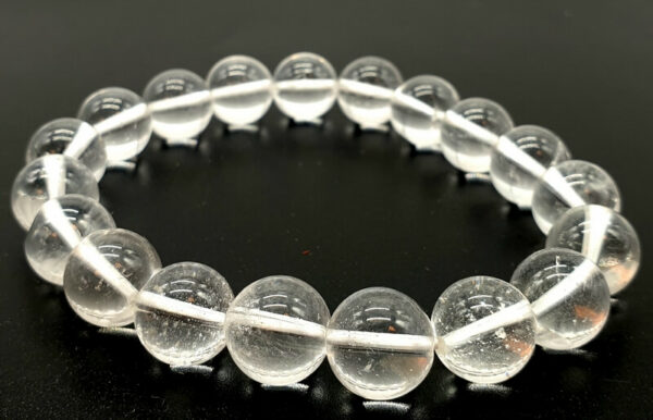 Bracelet Cristal de Roche perles 10mm