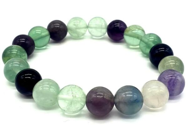 Bracelet Fluorite perles 10mm