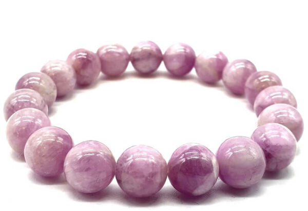 Bracelet Kunzite perles 10mm