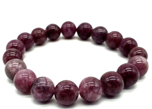 Bracelet Lépidolite perles 10mm