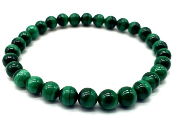 Bracelet 'Light' Malachite 'AA' perles 6mm