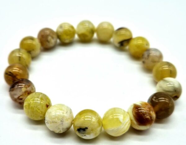 Bracelet Opale Jaune perles 10mm