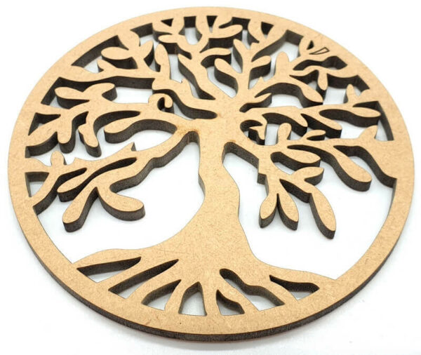 Plaque Bois Arbre de Vie Sculptée 30cm