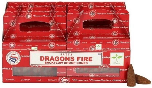 Backflow Cônes Satya Feu de Dragon 6pcs